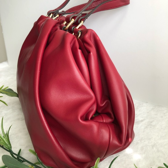 INC International Concepts KJ Framed Satchel,  Berry Red - Picture 4 of 10